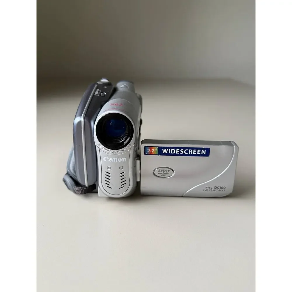 Canon DC100 Handheld DVD RW Camcorder Handycam Video Camera y2k 2000s WORKS KIT